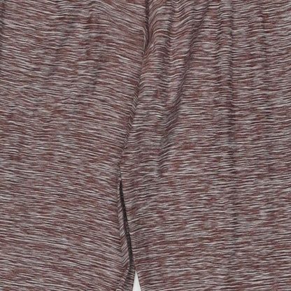 HIIT Womens Brown Geometric Polyester Compression Leggings Size M Regular Pullover