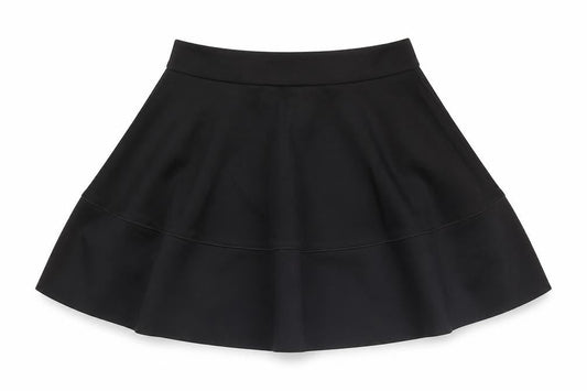 H&M Womens Black Polyester Swing Skirt Size 6 Zip