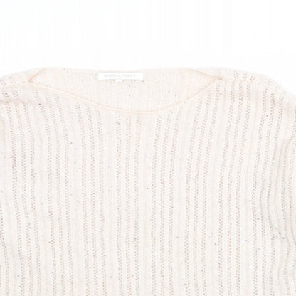 Next Womens Pink Round Neck Acrylic Pullover Jumper Size L