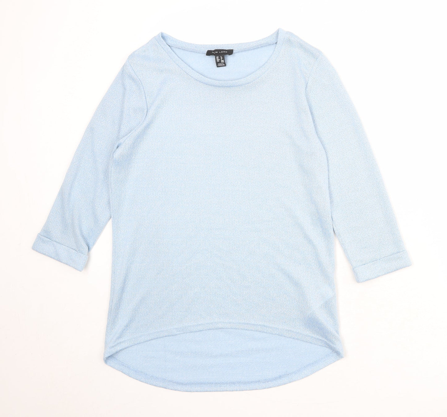 New Look Womens Blue Boat Neck Polyester Pullover Jumper Size 8