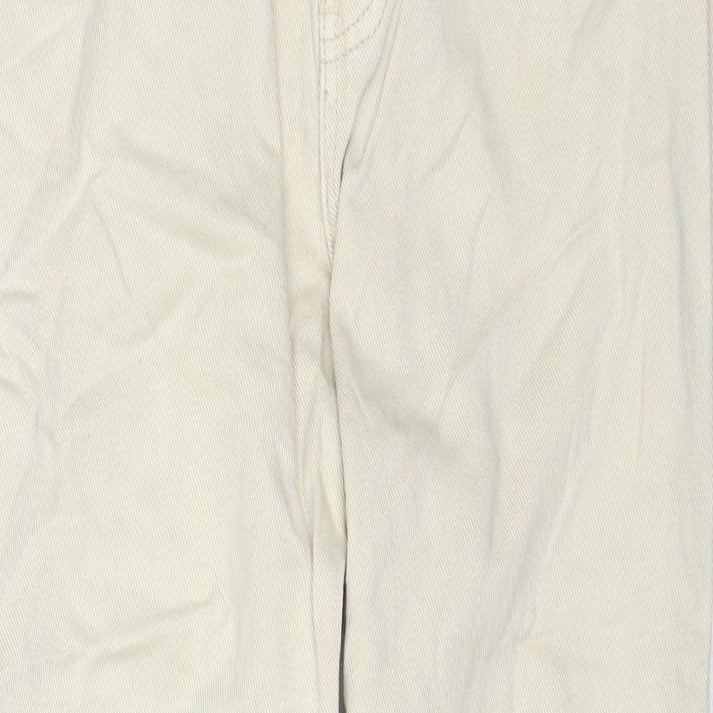 Missguided Womens Beige Cotton Mom Jeans Size 10 Regular Zip