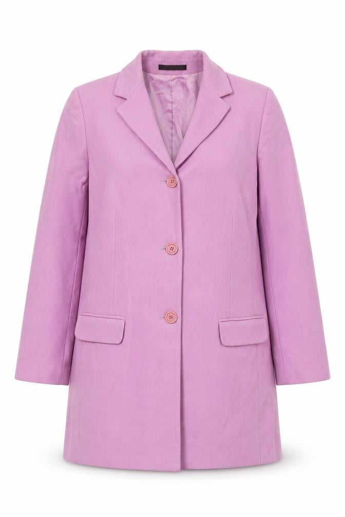 Theory Womens Purple Overcoat Coat Size L Button