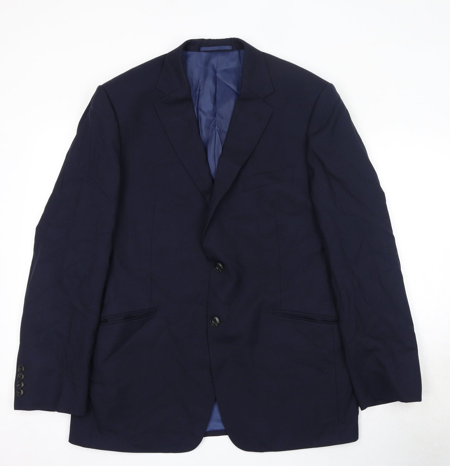 Marks and Spencer Mens Blue Wool Jacket Suit Jacket Size 42 Regular