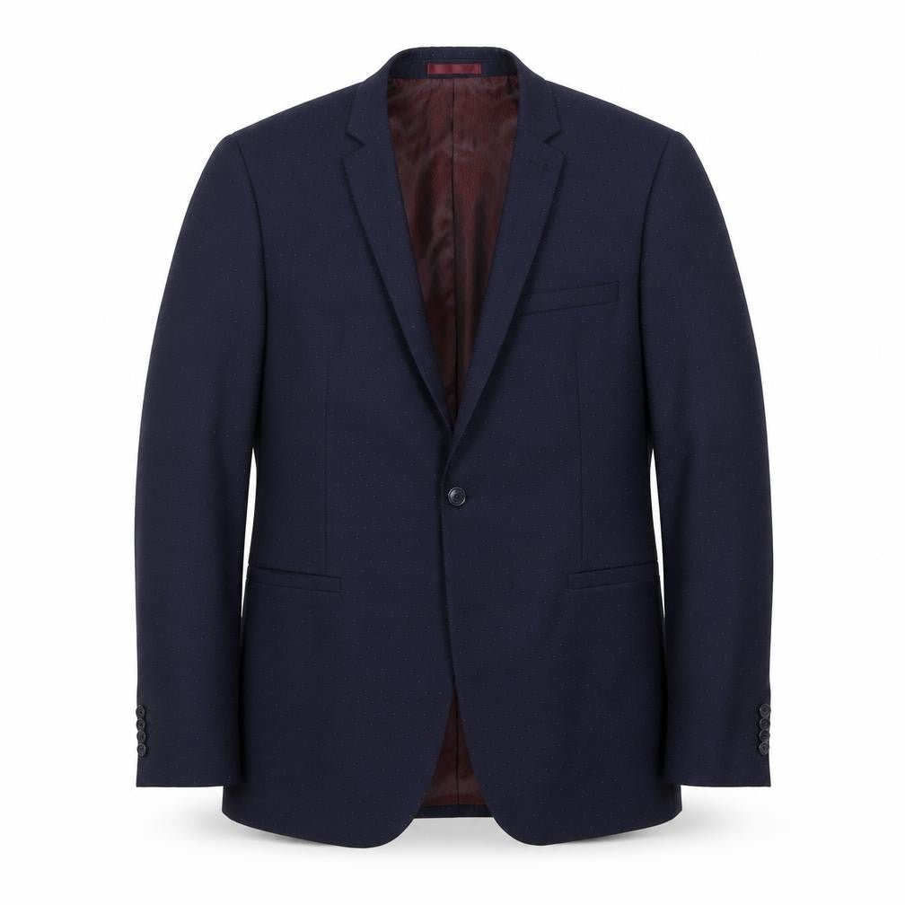 Topman Mens Blue Polyester Jacket Suit Jacket Size 40 Regular