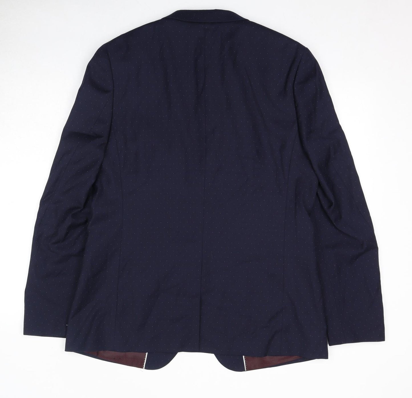 Topman Mens Blue Polyester Jacket Suit Jacket Size 40 Regular