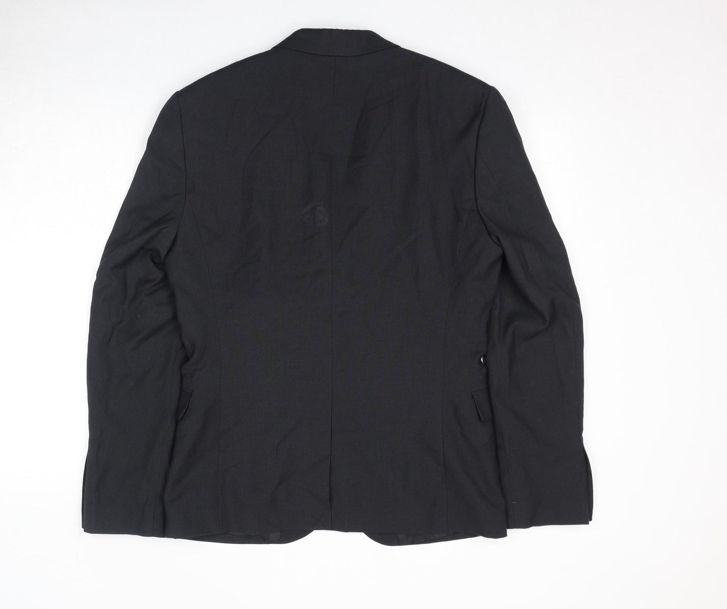 H&M Mens Black Polyester Jacket Suit Jacket Size 40 Regular