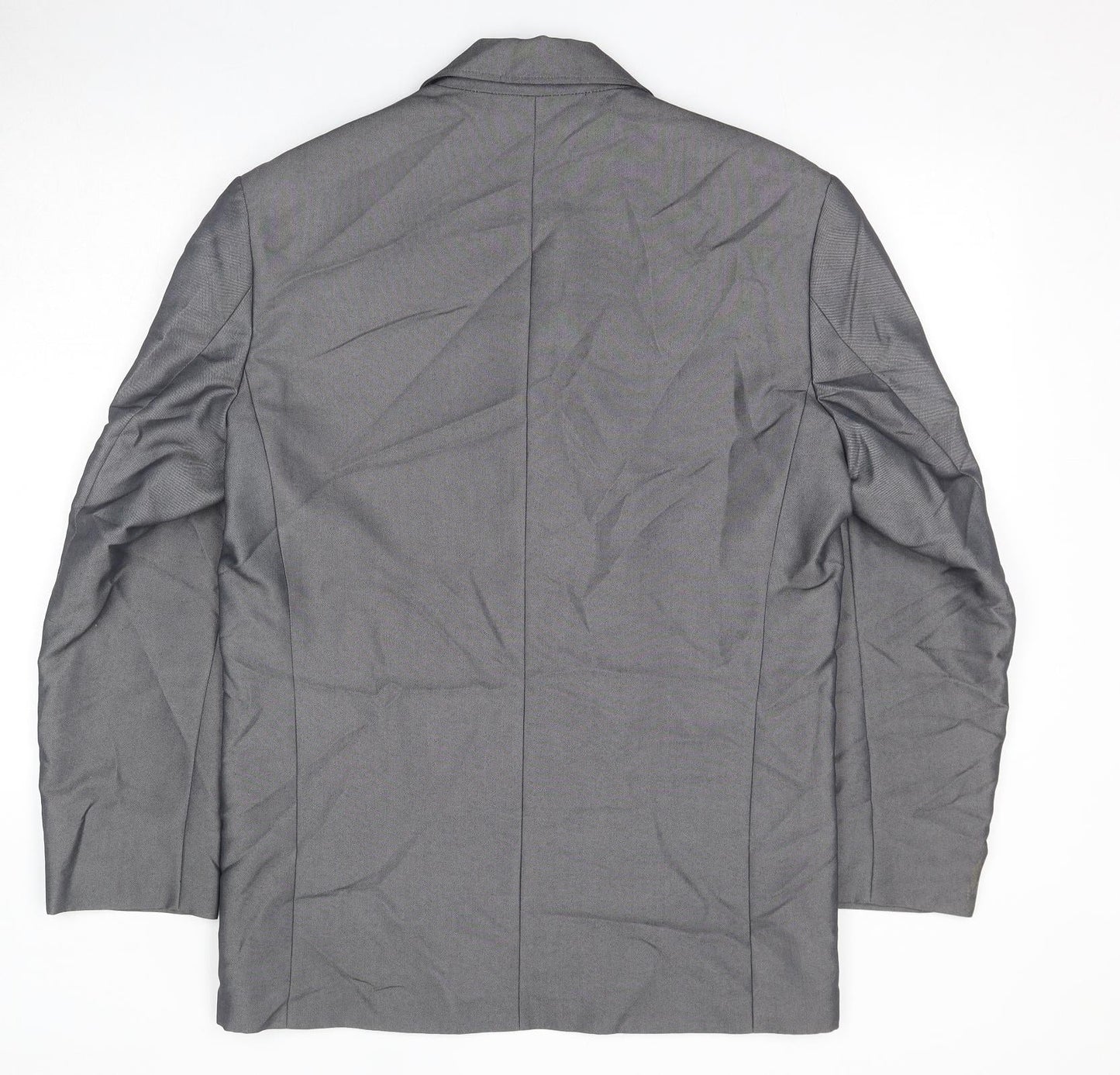 Stonebridge Mens Grey Polyester Jacket Blazer Size 38 Regular