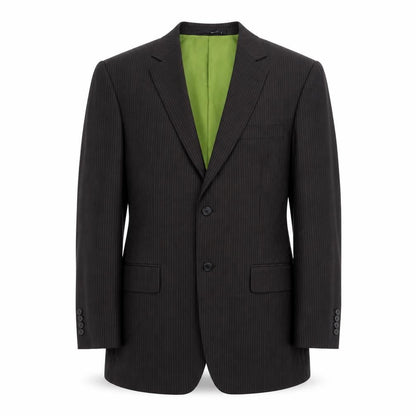 Fellini Mens Brown Striped Polyester Jacket Suit Jacket Size 40 Regular