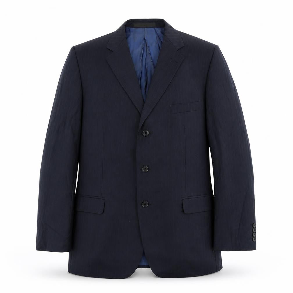 Marks & Spencer Mens Blue Wool Jacket Suit Jacket Size 44 Regular - Shoulder Pads