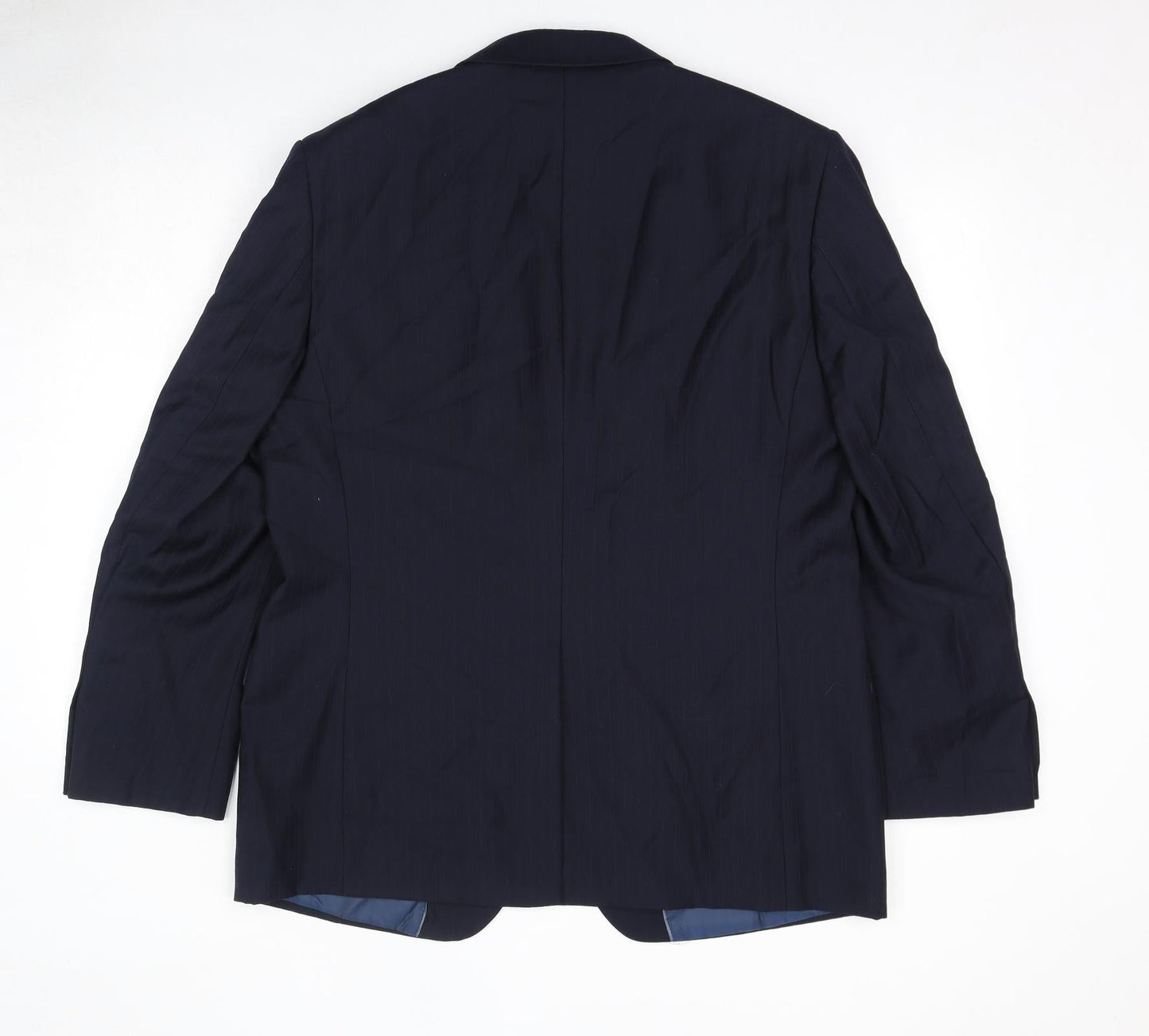 Marks and Spencer Mens Blue Wool Jacket Suit Jacket Size 44 Regular - Shoulder Pads