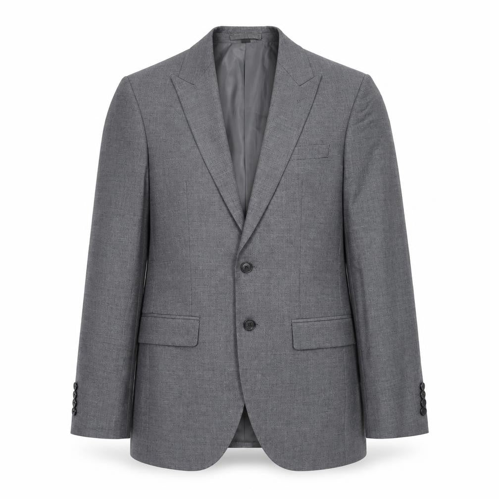 Marks & Spencer Mens Grey Polyester Jacket Suit Jacket Size 36 Regular - Shoulder Pads