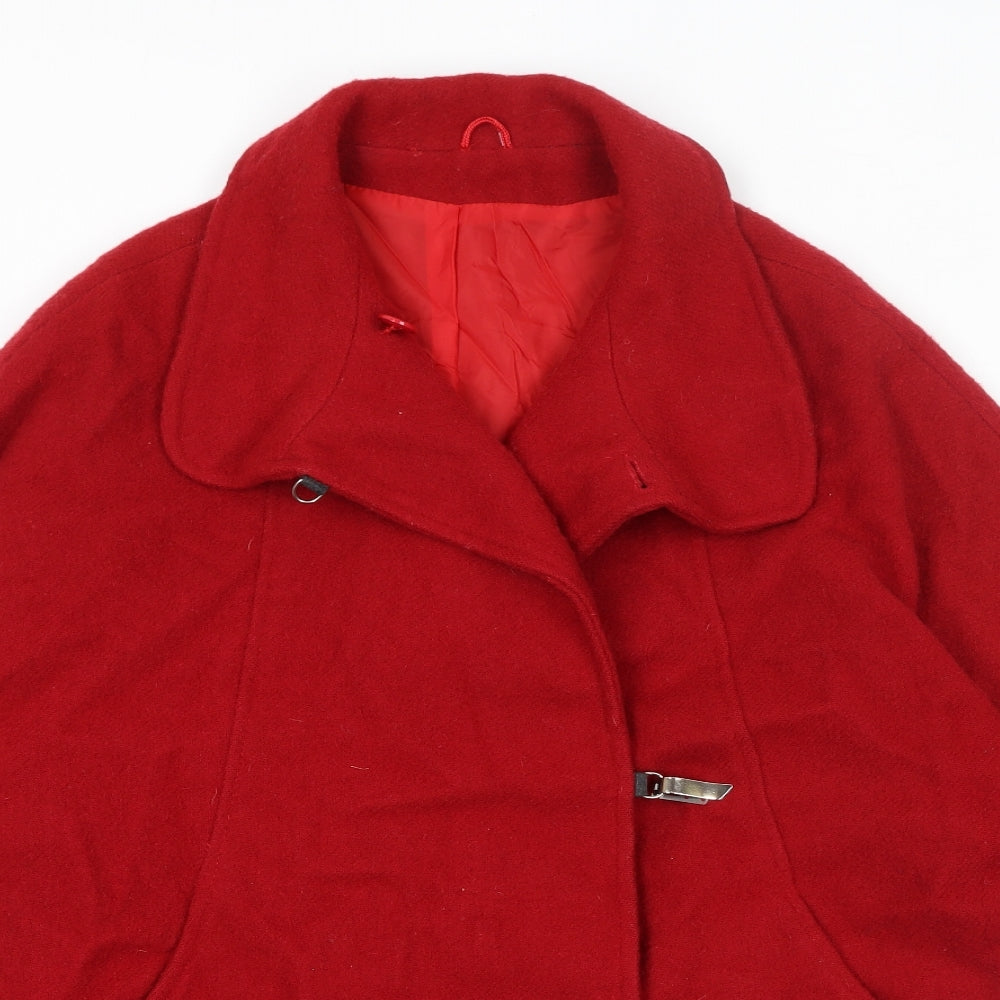 Miss Smith Womens Red Jacket Size 14 Magnetic