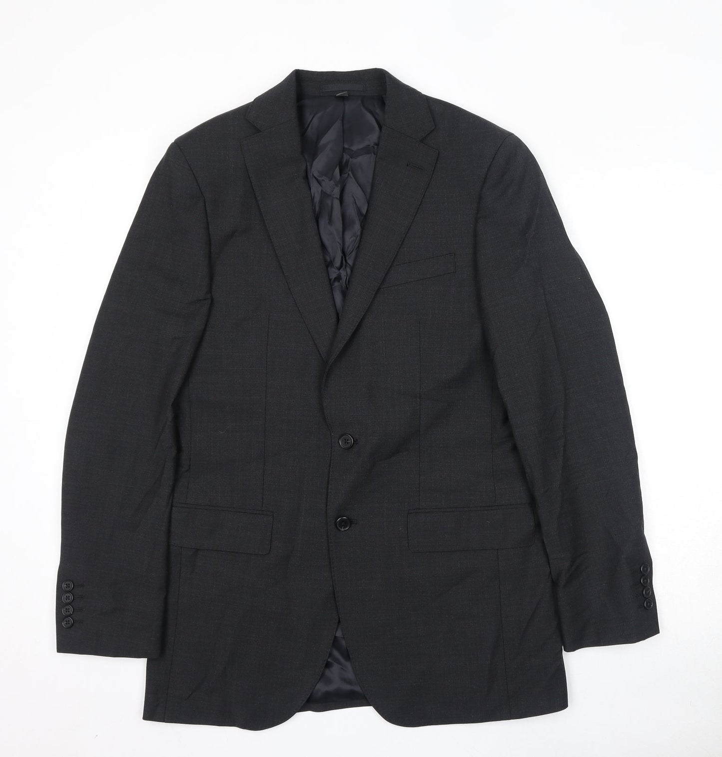 Marks and Spencer Mens Grey Wool Jacket Suit Jacket Size 38 Regular