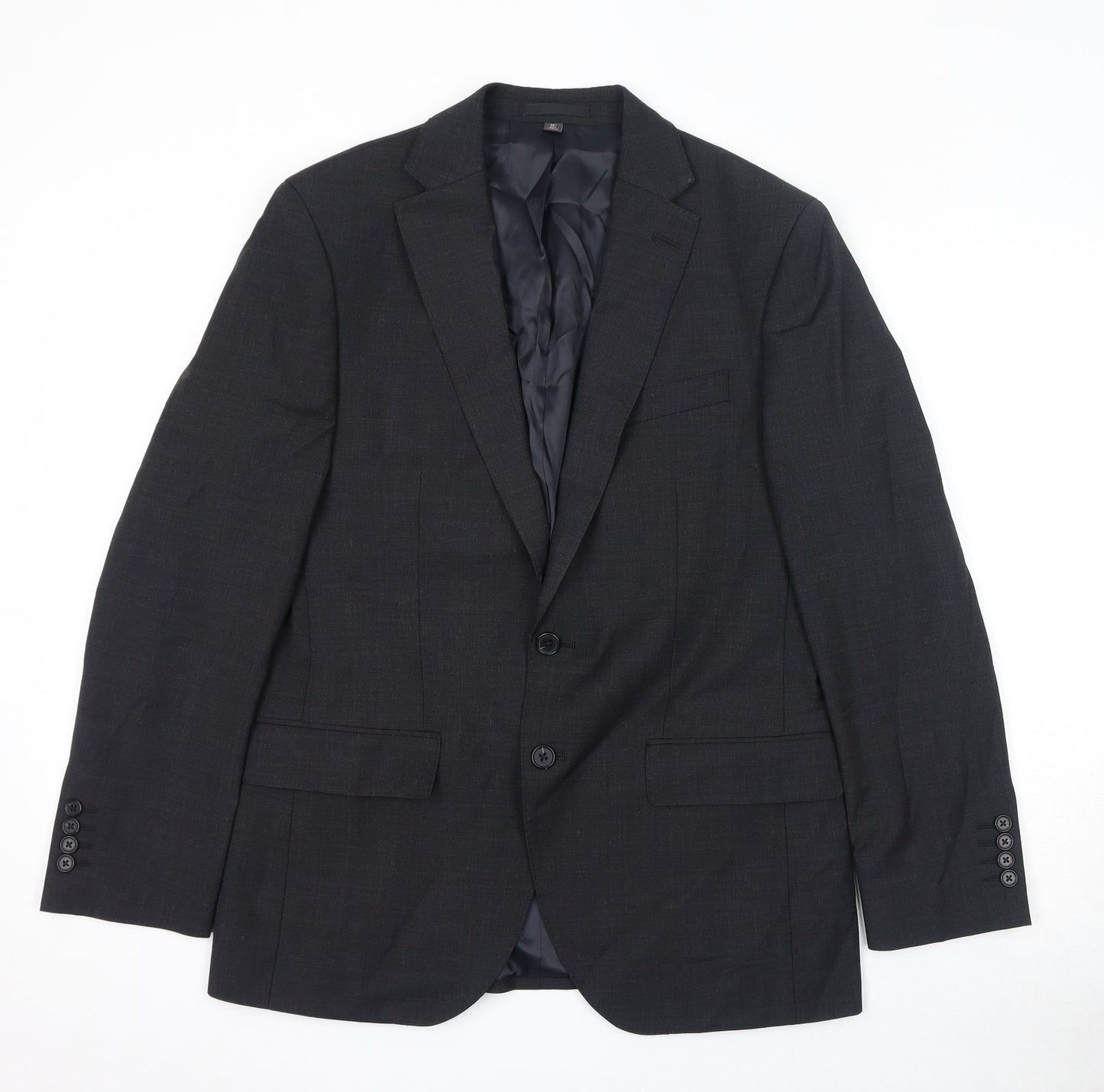 Marks and Spencer Mens Grey Wool Jacket Suit Jacket Size 38 Regular