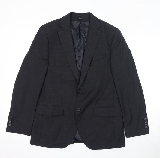Marks and Spencer Mens Grey Wool Jacket Suit Jacket Size 38 Regular