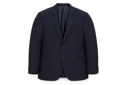 Front view of Autograph men’s blue polyester jacket suit jacket, size 42, regular