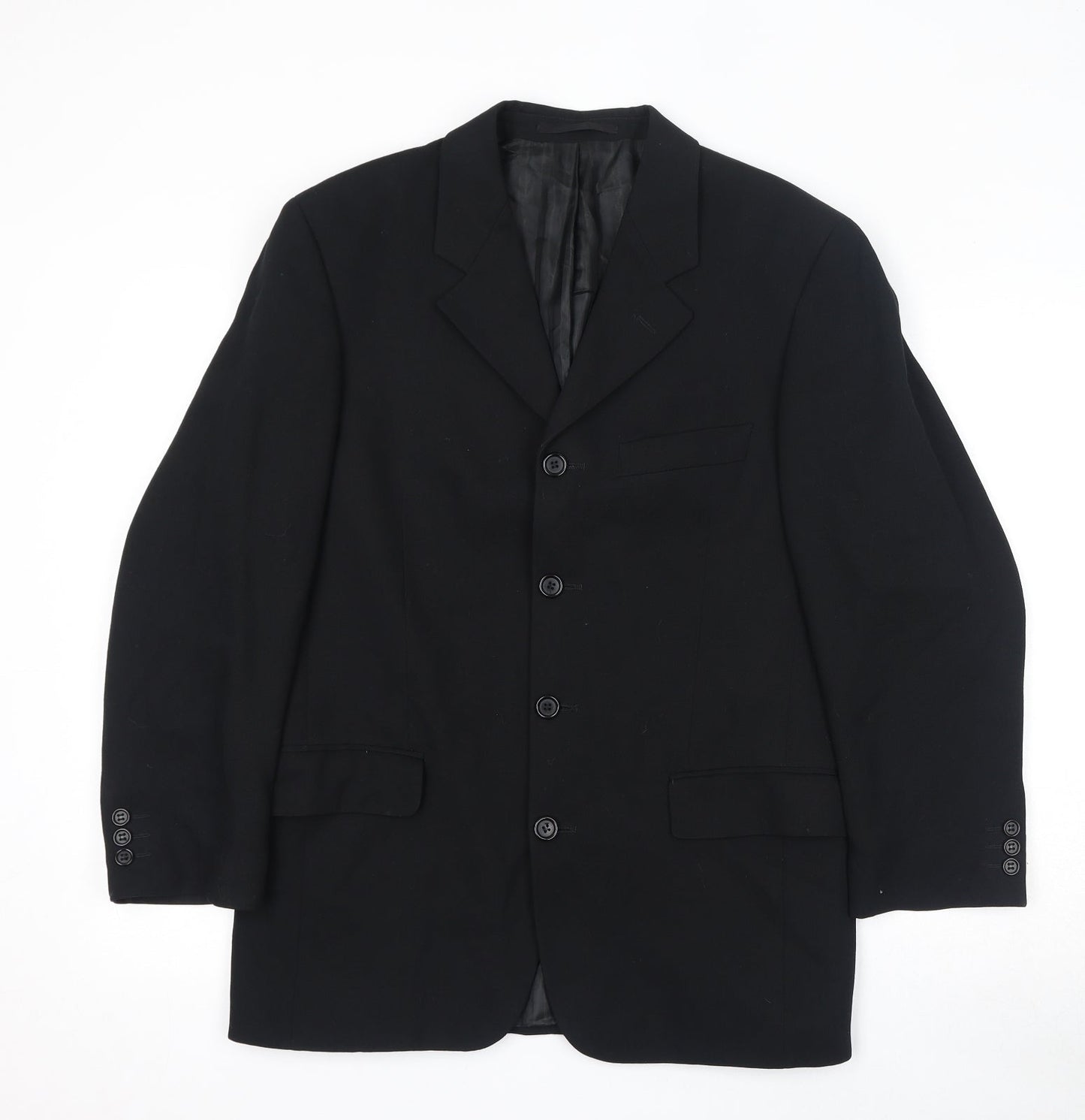 Maitland Mens Black Polyester Jacket Suit Jacket Size 38 Regular