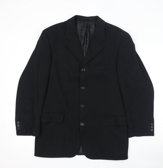 Maitland Mens Black Polyester Jacket Suit Jacket Size 38 Regular