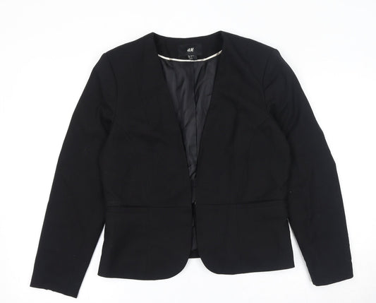 H&M Womens Black Jacket Blazer Size 14