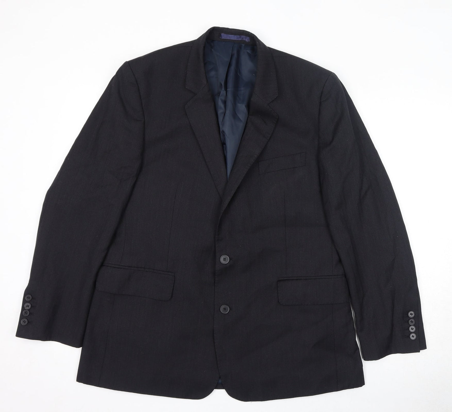 Hammond & Co Mens Black Polyester Jacket Suit Jacket Size 44 Regular