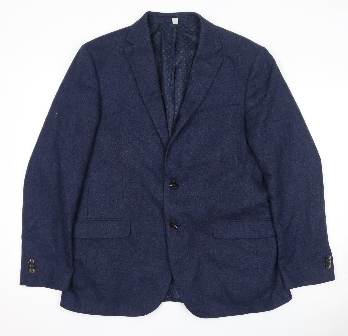Marks and Spencer Mens Blue Wool Jacket Suit Jacket Size 42 Regular