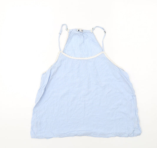 NEXT Womens Blue Viscose Basic Tank Size 12 Round Neck