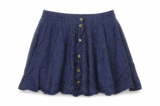 Topshop Womens Black Polka Dot Viscose Mini Skirt Size 8 Button