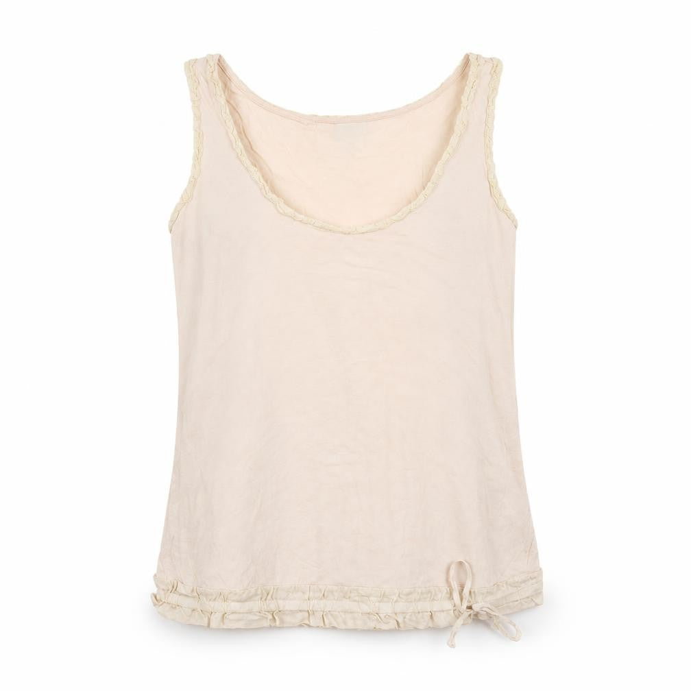 H&M Womens Pink Viscose Basic Tank Size M Round Neck