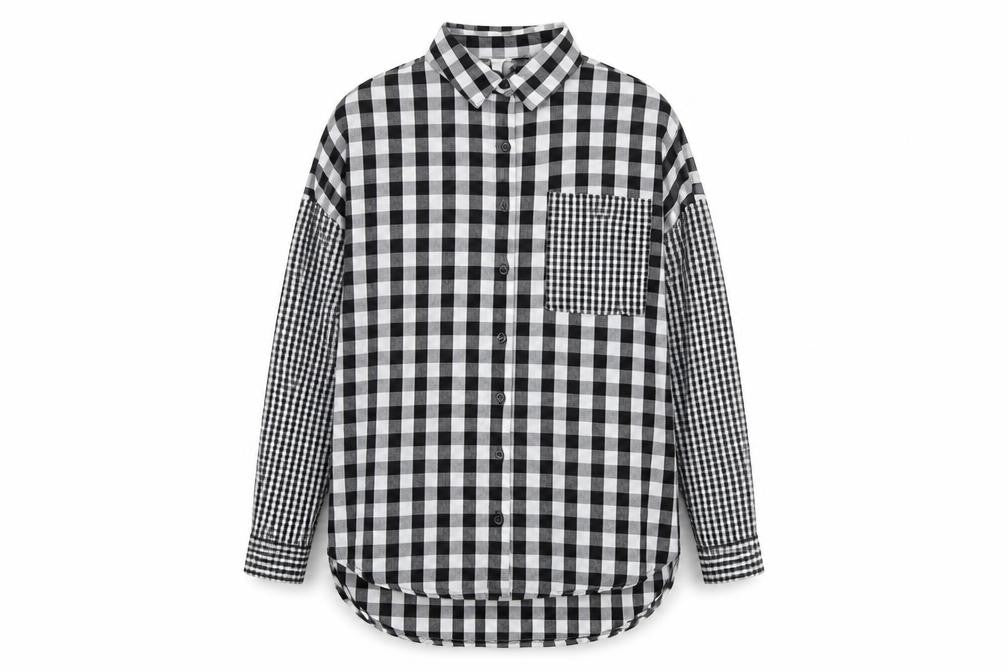 Violet Romance Womens Black Check Cotton Basic Button-Up Size 10 Collared