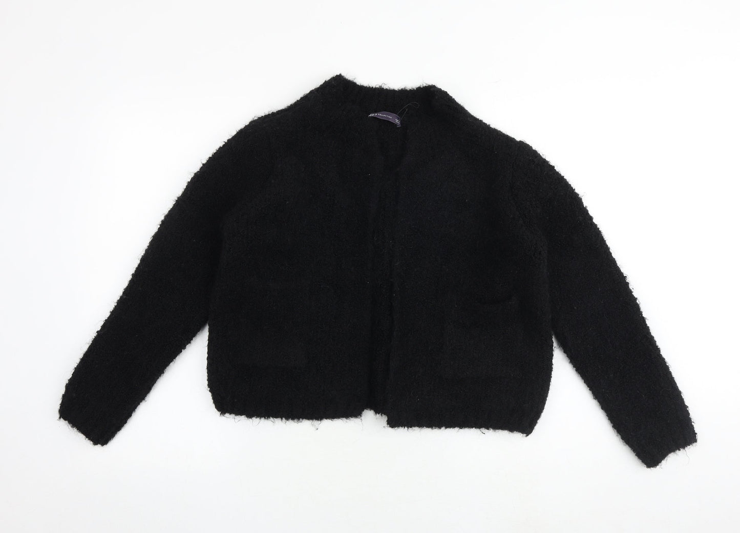 Marks and Spencer Womens Black V-Neck Acrylic Cardigan Jumper Size M