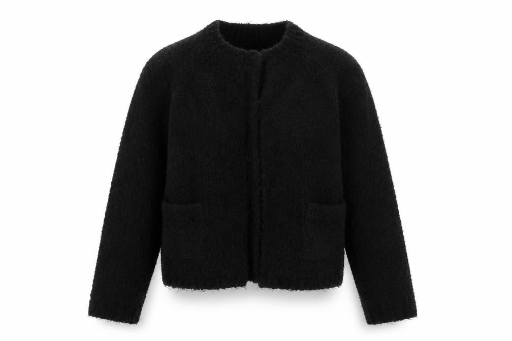 Marks & Spencer Womens Black V-Neck Acrylic Cardigan Jumper Size M
