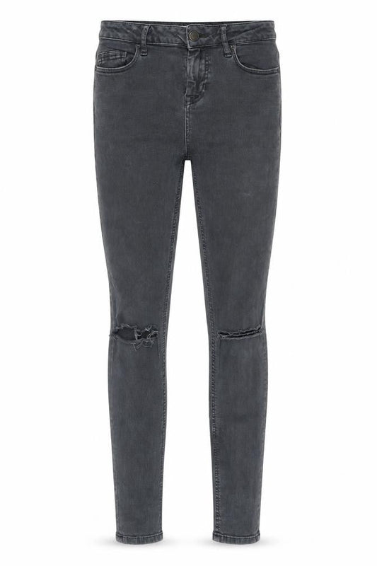 Topshop Womens Grey Cotton Skinny Jeans Size 26 in Slim Zip