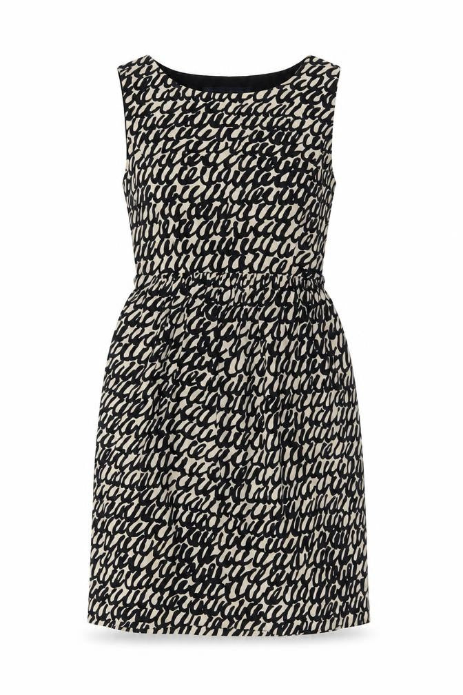 Zara Womens Black Geometric Cotton Shift Size XS Round Neck Zip