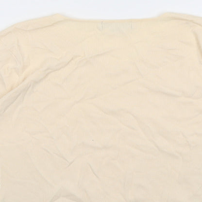 Sky Designs Womens Orange Viscose Basic T-Shirt Size 10 V-Neck