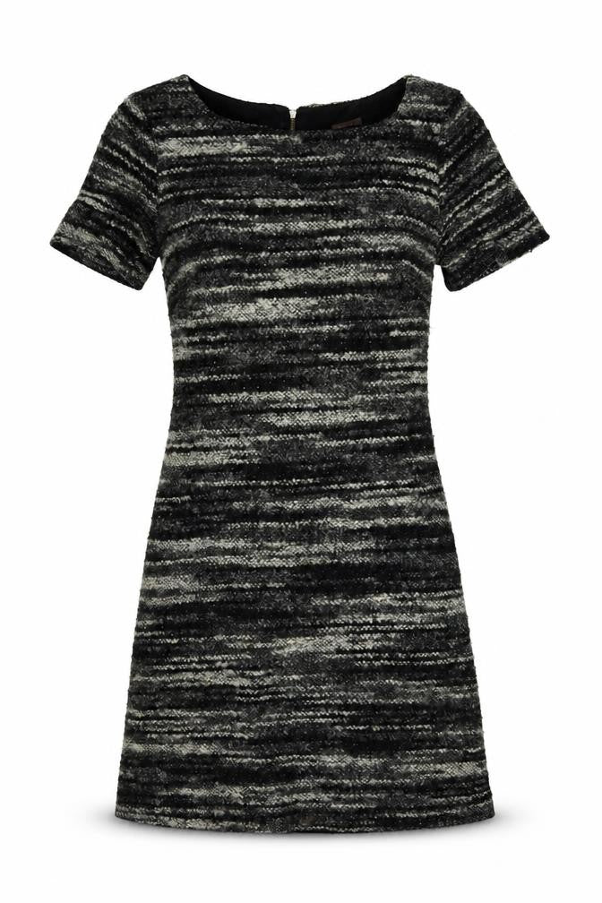 Phase Eight Womens Black Acrylic A-Line Size 8 Round Neck Zip