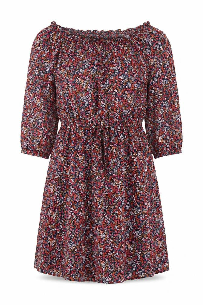 Monsoon Womens Multicoloured Floral Viscose A-Line Size M Off the Shoulder Pullover