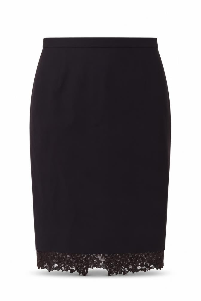 Country Casuals Womens Purple Acetate Straight & Pencil Skirt Size 10 Zip - Lace Detail