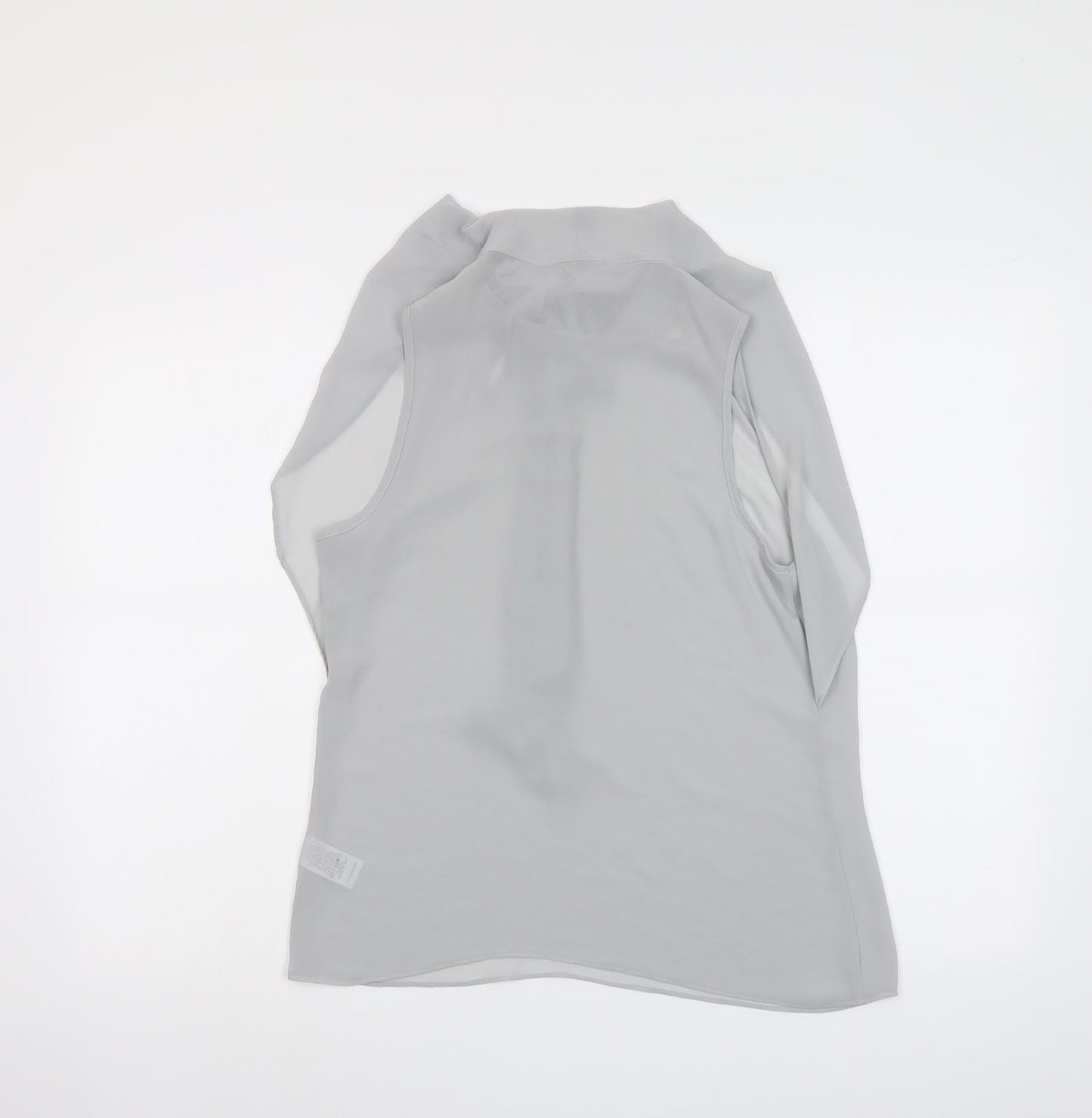 Topshop Womens Grey Polyester Basic Tank Size 10 Round Neck