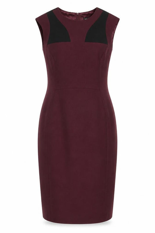 Dorothy Perkins Womens Purple Colourblock Polyester Sheath Size 8 Round Neck Zip