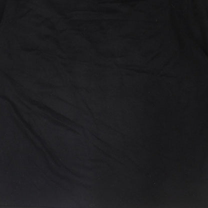 Reflect Womens Black Round Neck Geometric Acrylic Pullover Jumper Size M - Size M-L