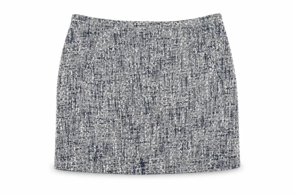 Oasis Womens Blue Acrylic A-Line Skirt Size 14 Zip