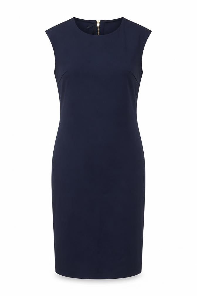 Cynthia Rowley Womens Blue Nylon Shift Size 8 Round Neck Zip