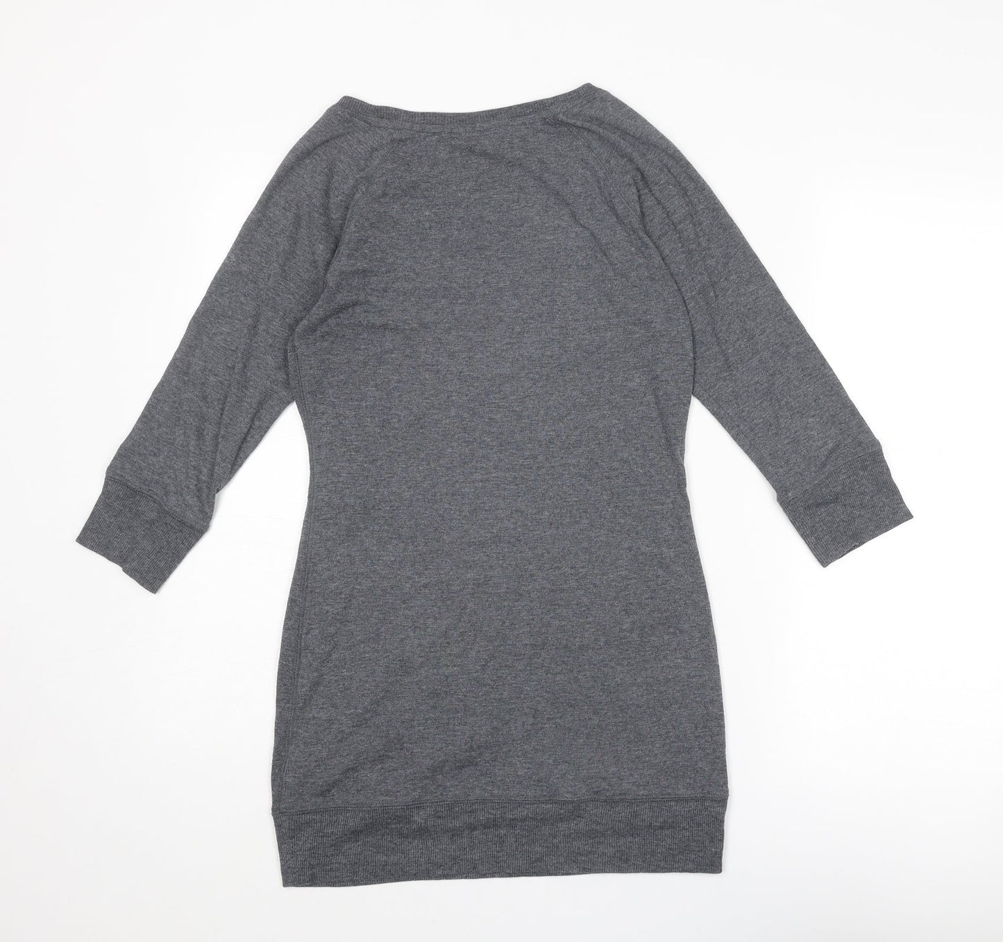 Marks and Spencer Womens Grey Cotton Pullover Sweatshirt Size 8 Pullover