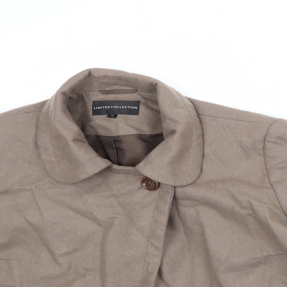 Limited Collection Womens Brown Jacket Blazer Size 14 Button