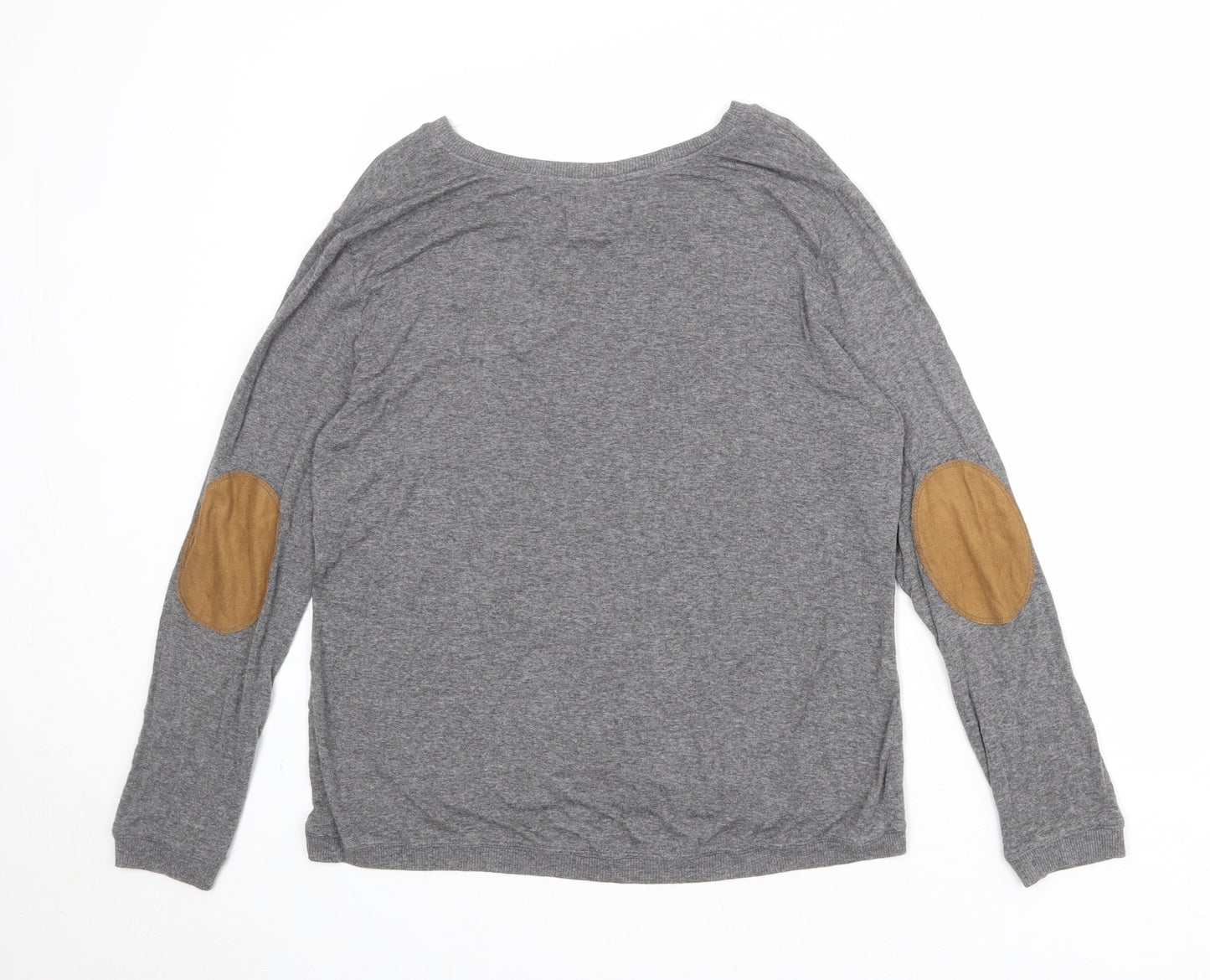 Zara Womens Grey Round Neck Polyester Pullover Jumper Size M