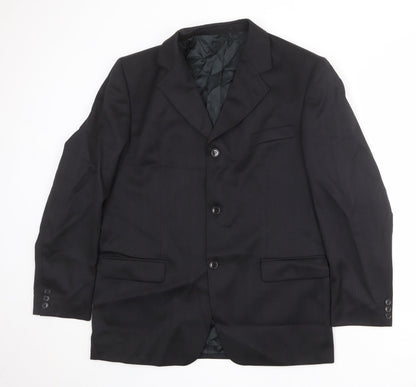 Horne Brothers Mens Black Polyester Jacket Suit Jacket Size 42 Regular