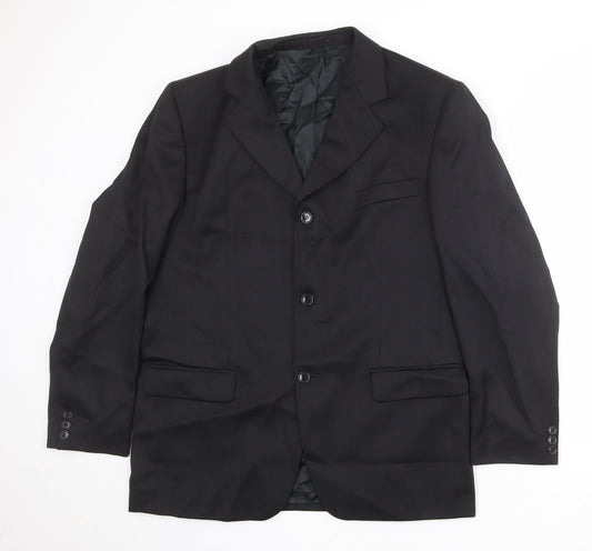 Horne Brothers Mens Black Polyester Jacket Suit Jacket Size 42 Regular