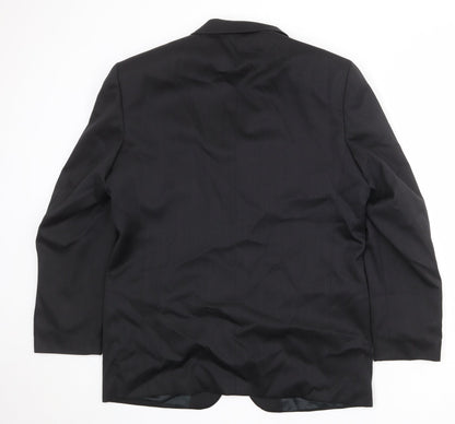 Horne Brothers Mens Black Polyester Jacket Suit Jacket Size 42 Regular