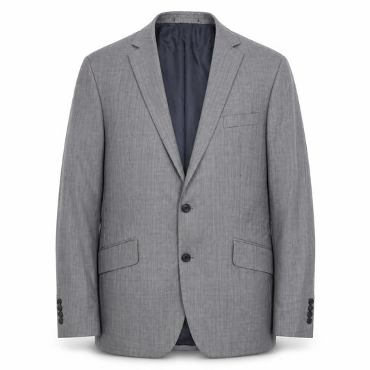 French Connection Mens Grey Plaid Polyester Jacket Suit Jacket Size 42 Regular