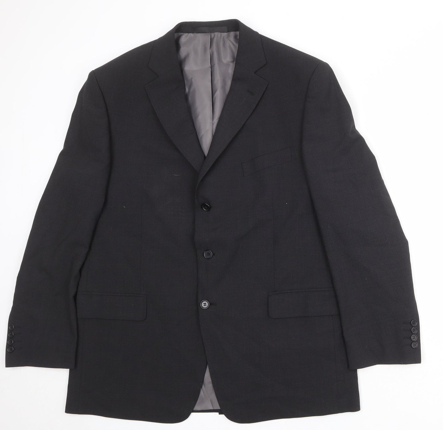 Marks and Spencer Mens Grey Polyester Jacket Suit Jacket Size 44 Regular